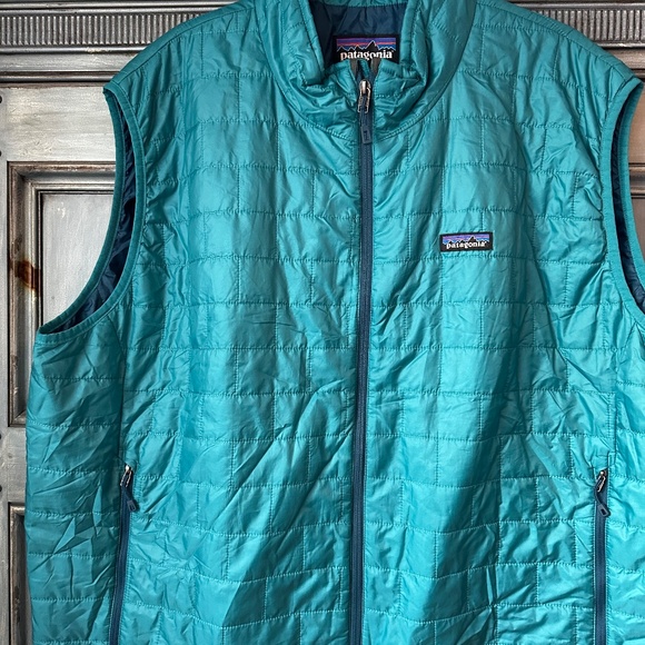 Patagonia Men's Nano Puff Vest in Turquoise Size 3XL - Picture 3 of 8